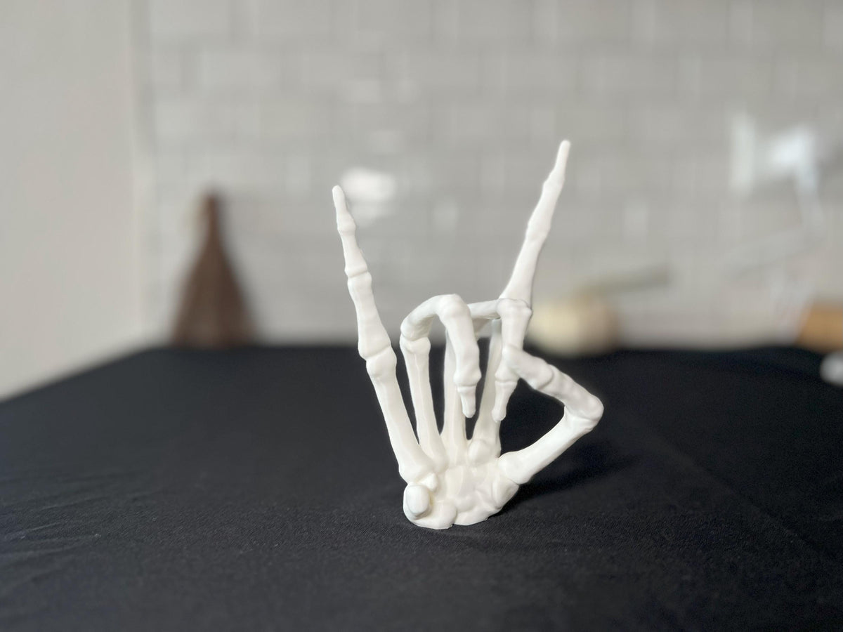 Rock and Roll Skeleton Hand | Spooky Halloween Gift & Gothic Decor