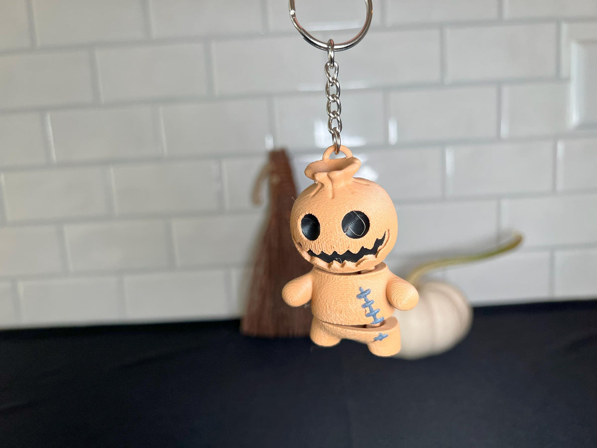 3D Printed Burlap Sack Buddy - Voodoo Doll Key Chain