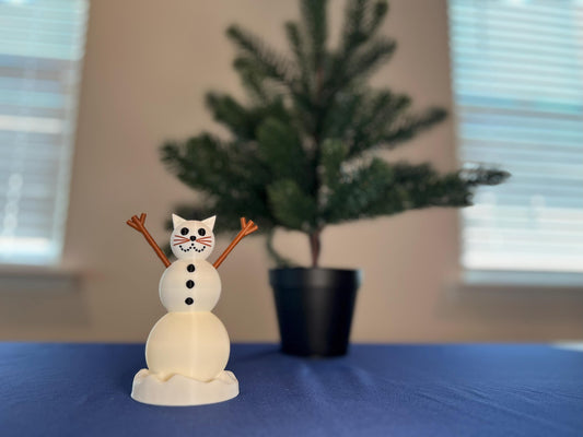 Cat Snowman Tea Light | Christmas Lover Gift