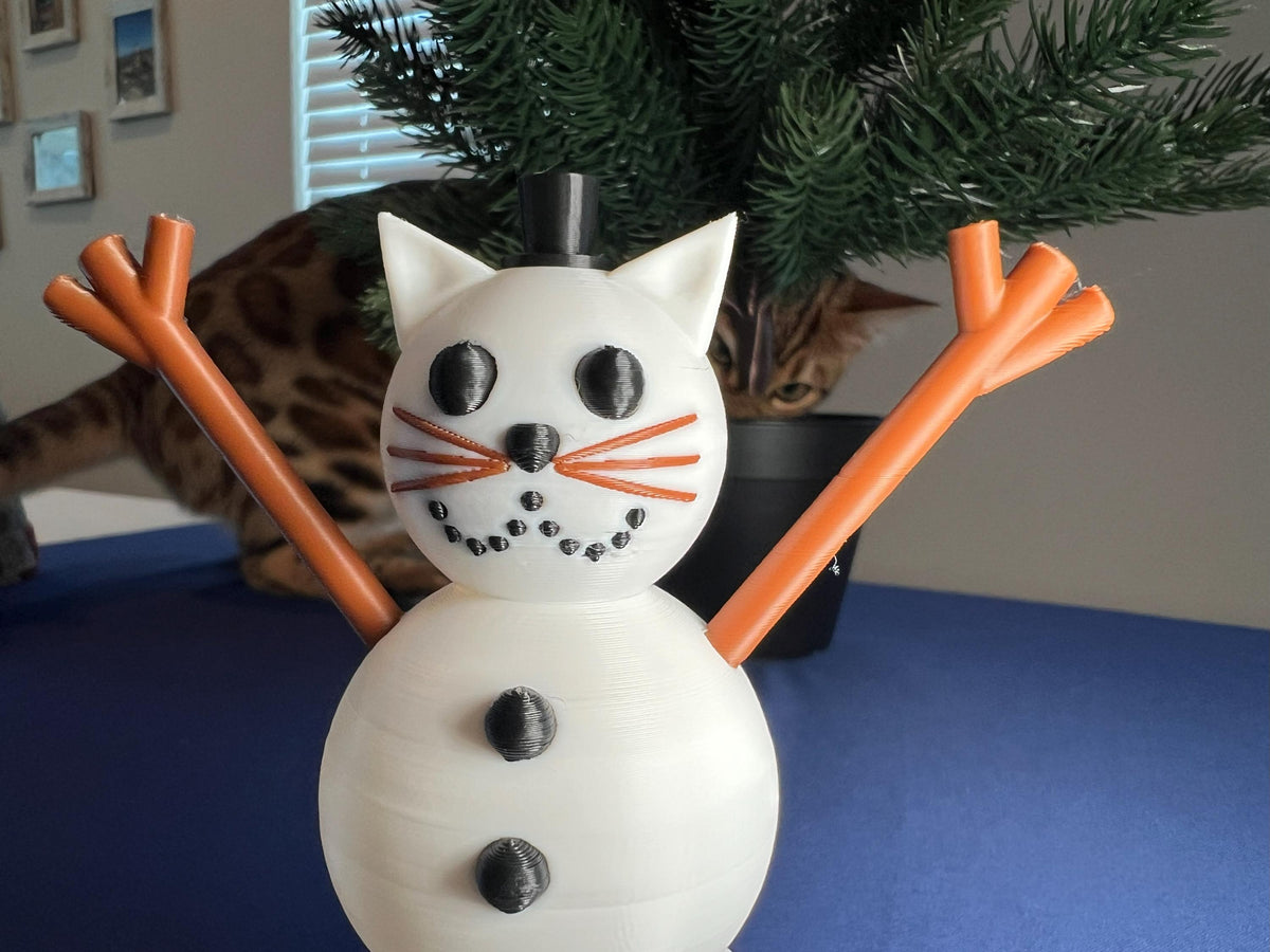 Cat Snowman Tea Light | Christmas Lover Gift