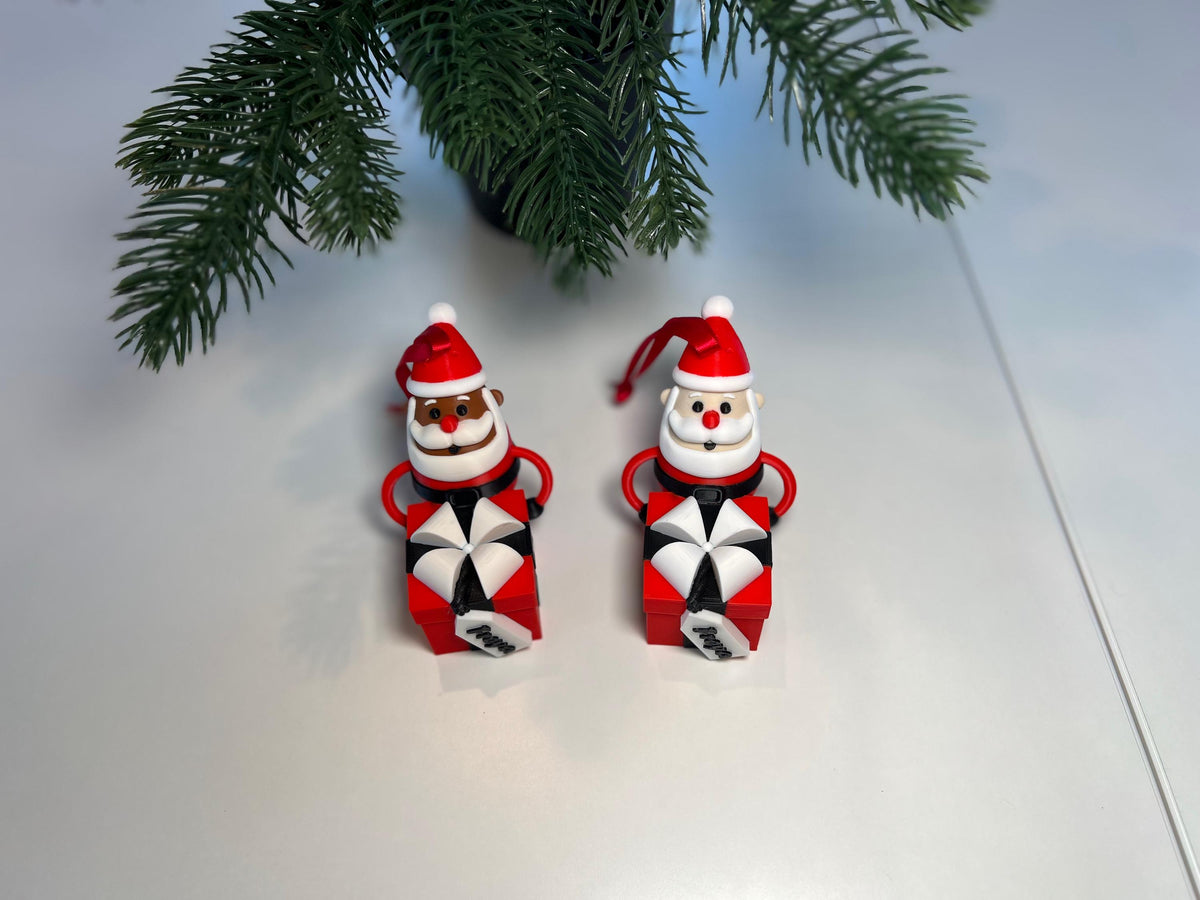 Custom Name Santa Ornament – Personalized Christmas Gift Keepsake and Decor
