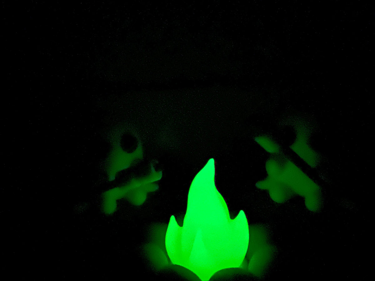 Spooky Cute Ghosts Roasting Marshmallows | Glow-in-the-Dark Campfire Decoration