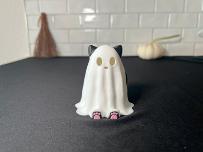 Glowing Ghost Cat Tea Light | Cute Halloween Cat Decoration & Gift