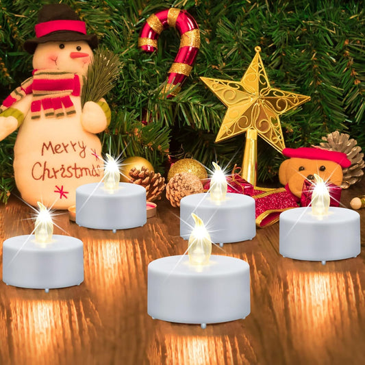 Battery Operated Flameless Flickering LED Tea Light Candle