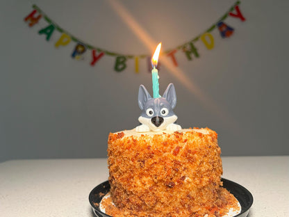 Husky Cake Topper: Wolf Dog Birthday Candle Holder