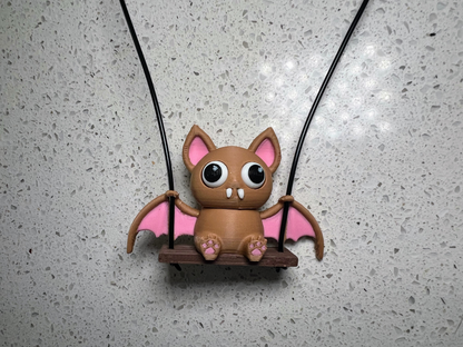 Bat Swing Buddy Car Charm - Gothic Halloween Ornament