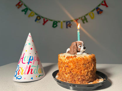 Spaniel Puppy Birthday Candle Holder Cake Topper