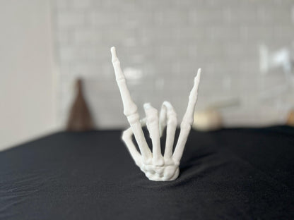 Rock and Roll Skeleton Hand | Spooky Halloween Gift & Gothic Decor