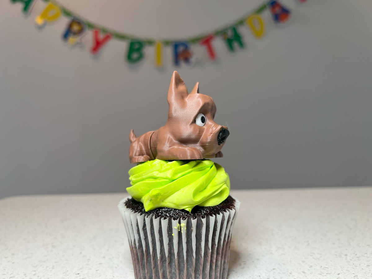 Cairn Terrier Dog Cake Topper: 3D Printed Party Decor