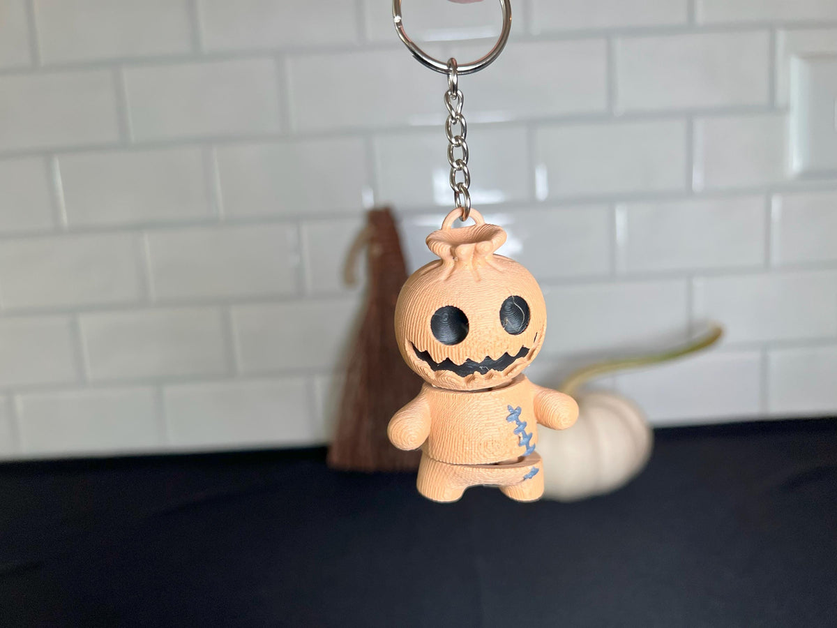 3D Printed Burlap Sack Buddy - Voodoo Doll Key Chain