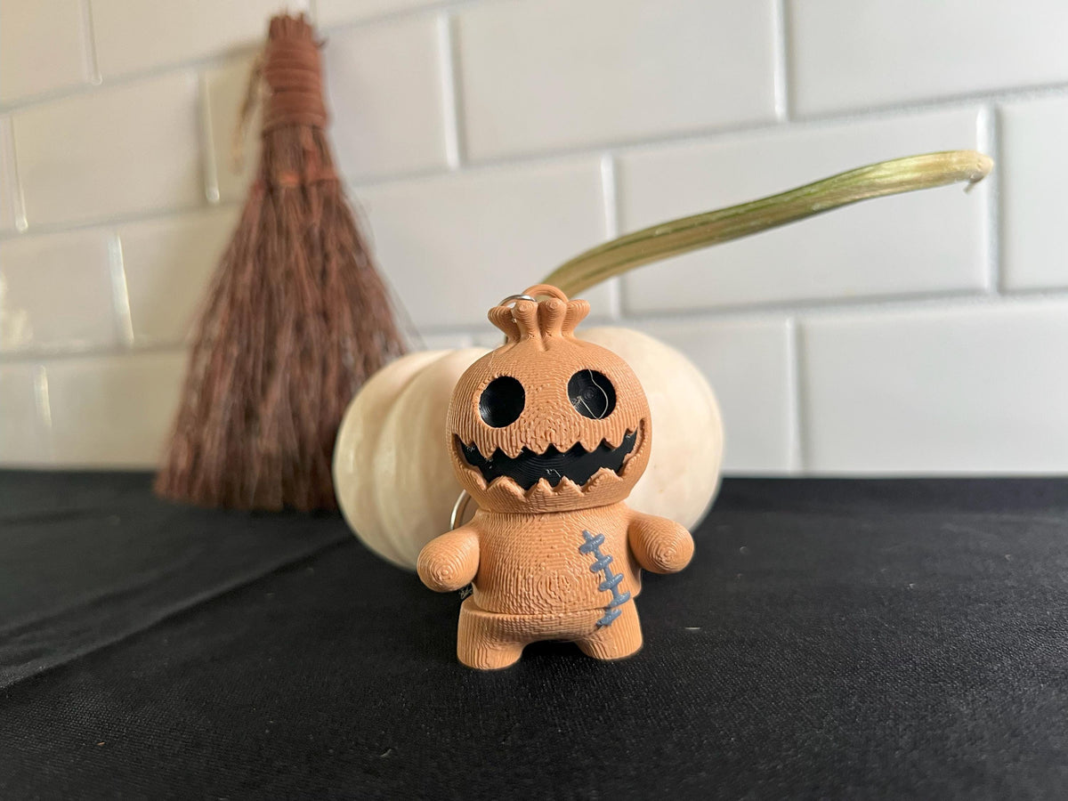 3D Printed Burlap Sack Buddy - Voodoo Doll Key Chain