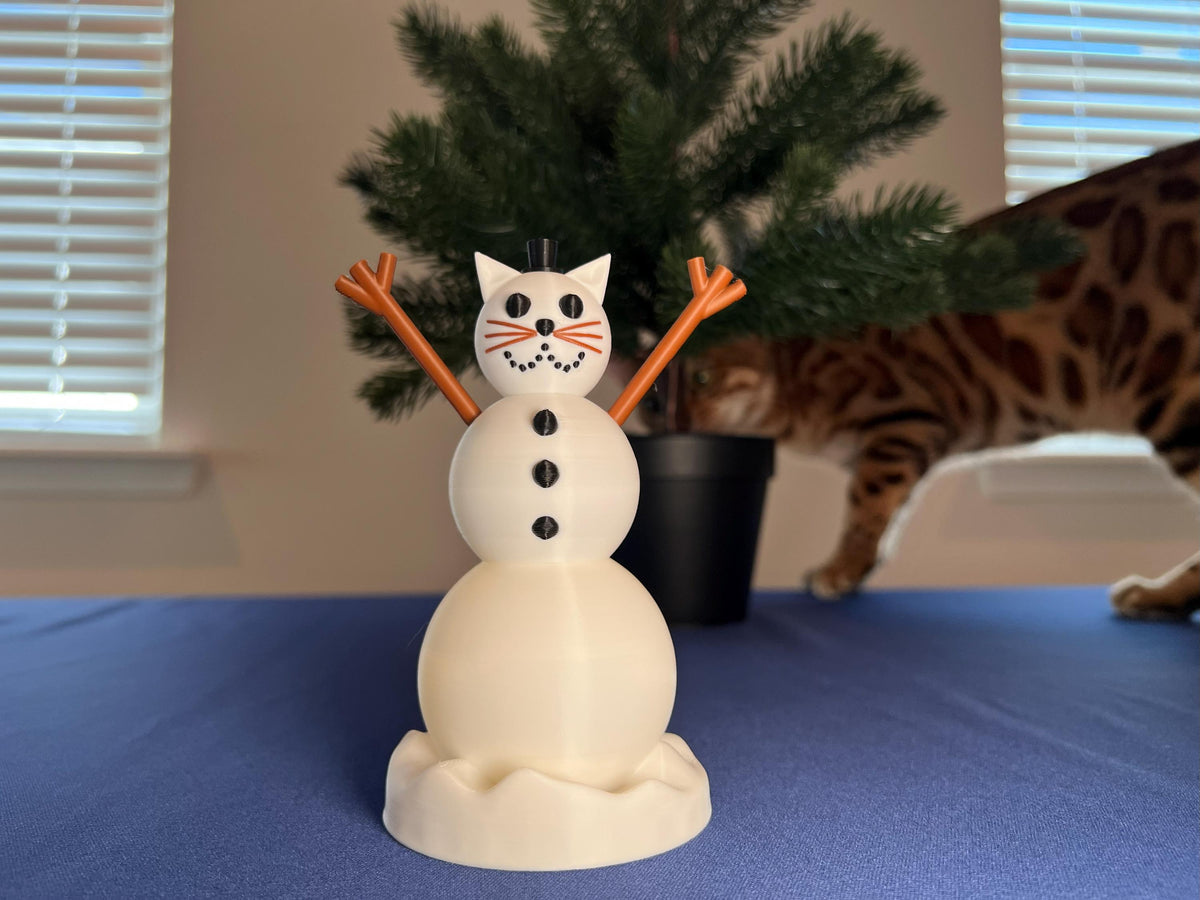Cat Snowman Tea Light | Christmas Lover Gift