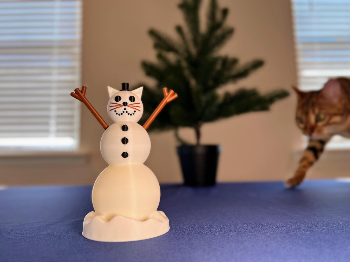 Cat Snowman Tea Light | Christmas Lover Gift