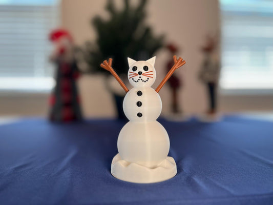 Cat Snowman Tea Light | Christmas Lover Gift