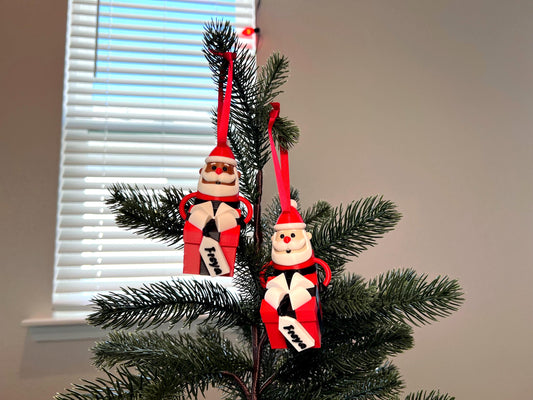 Custom Name Santa Ornament – Personalized Christmas Gift Keepsake and Decor