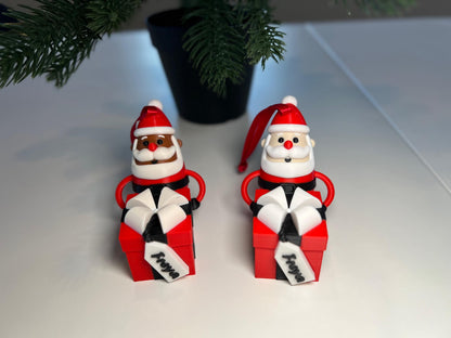 Custom Name Santa Ornament – Personalized Christmas Gift Keepsake and Decor