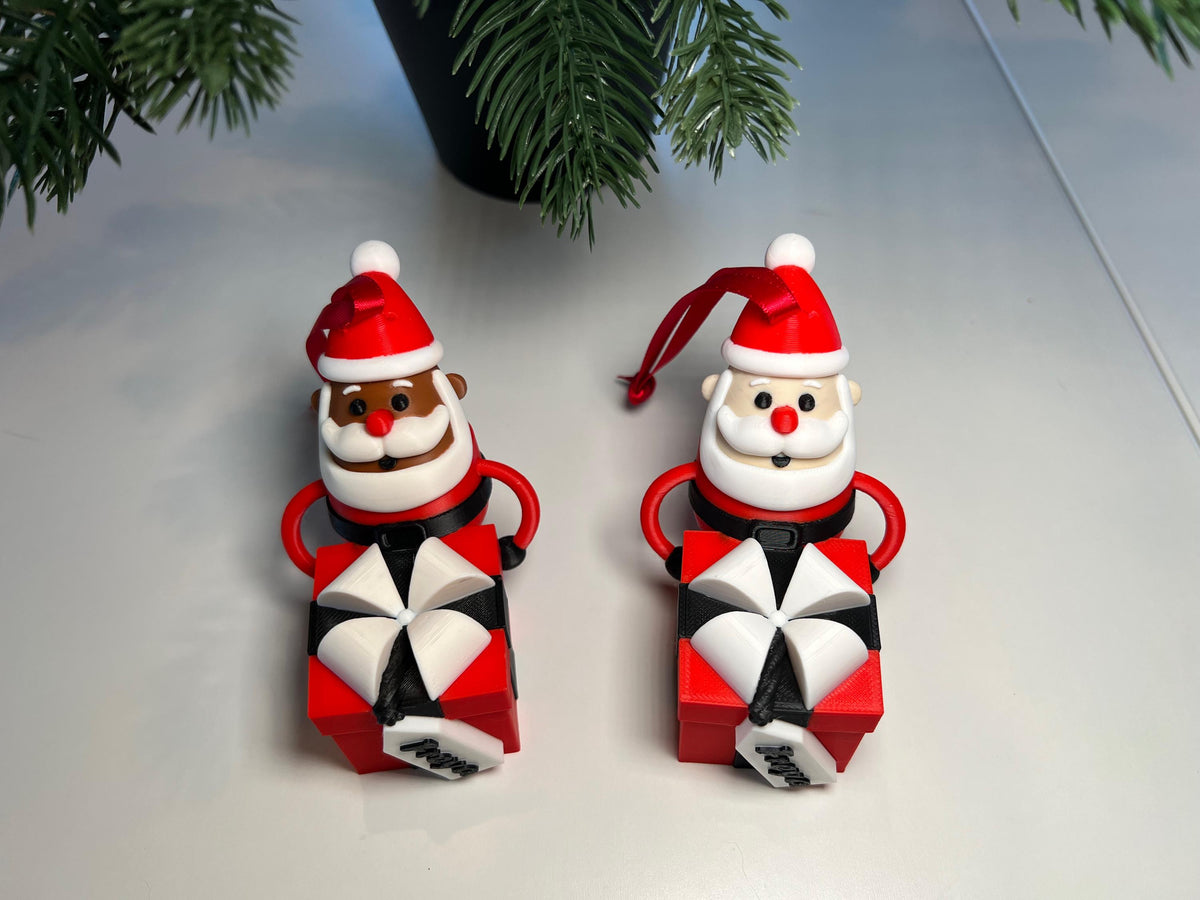 Custom Name Santa Ornament – Personalized Christmas Gift Keepsake and Decor