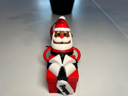 Custom Name Santa Ornament – Personalized Christmas Gift Keepsake and Decor
